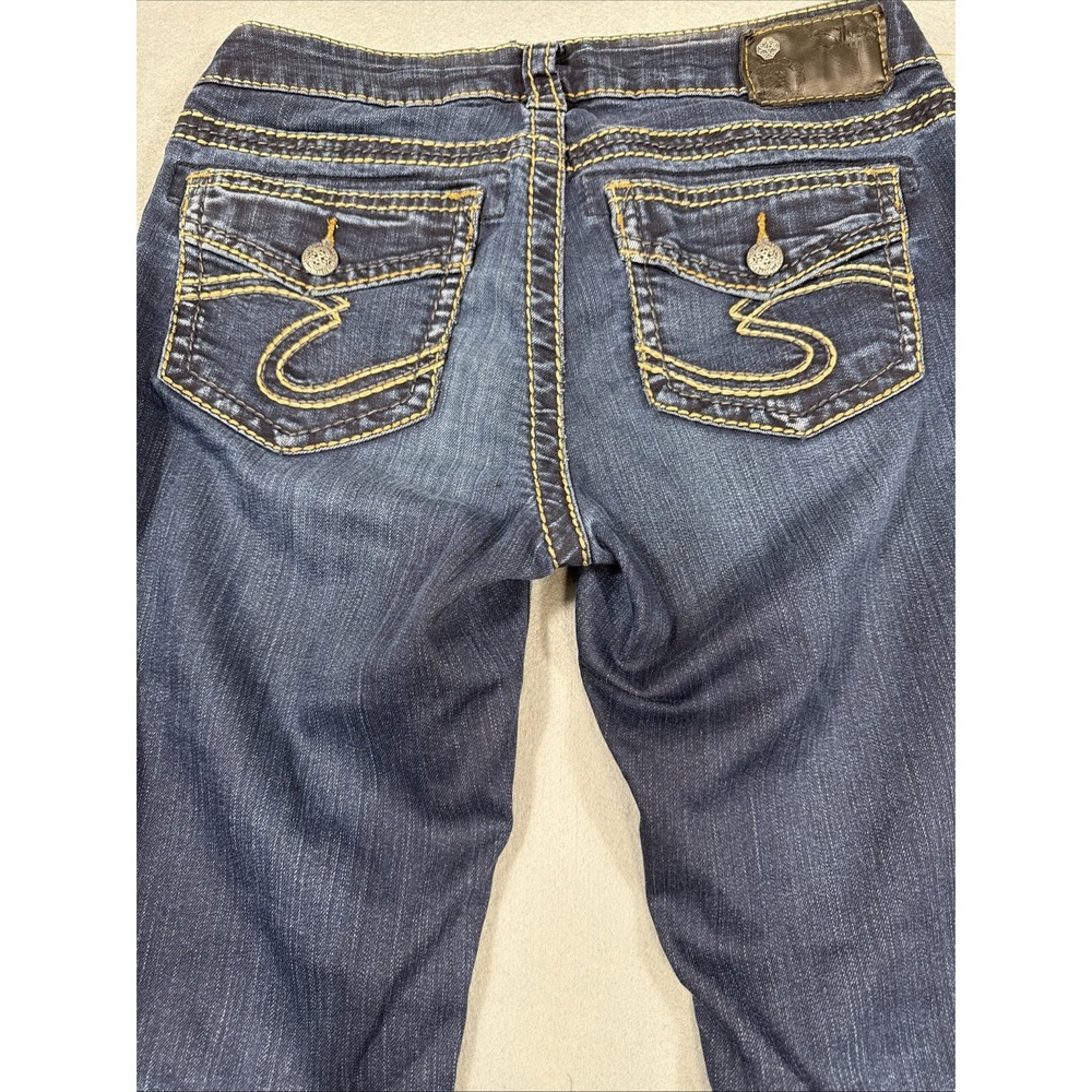 JEANS SKINNY Silver SUKI Women's 37X31 BLUE Mid-Rise DARK WASH Pants